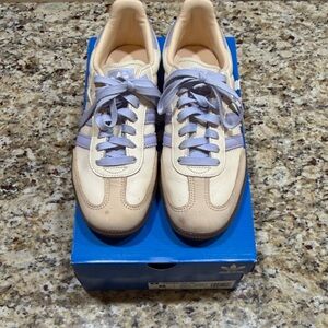 Adidas Cream and Lavender Sneakers